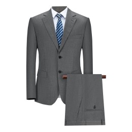 大量供應灰色條紋工作西裝  個人設計雙開叉 單排兩粒鈕西裝外套 西裝兩叉 男西裝製衣廠 50%polyester 50%羊毛 CHENSHANG MY5027 270克  美式 西裝  去 飲 西裝 SKMS065 大量供應灰色條紋工作西裝  個人設計雙開叉 單排兩粒鈕西裝外套 西裝兩叉 男西裝製衣廠 50%polyester 50%羊毛 CHENSHANG MY5027 270克  美式 西裝  去 飲 西裝 SKMS065